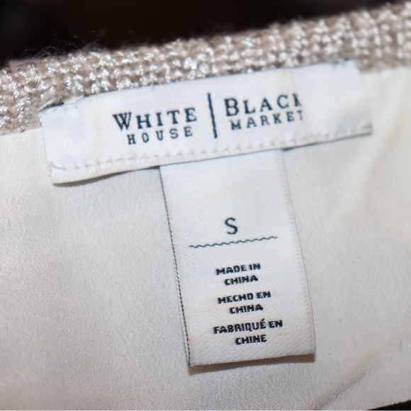 EUC Cream & White Sequin Crewneck White House Black Market Size S - Picture 8 of 9